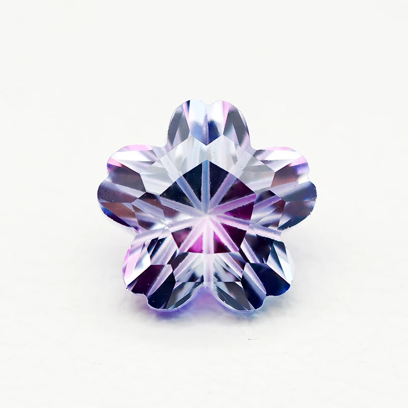 Vibrant Pentagon Sakura Cut Cubic Zirconia Gemstones