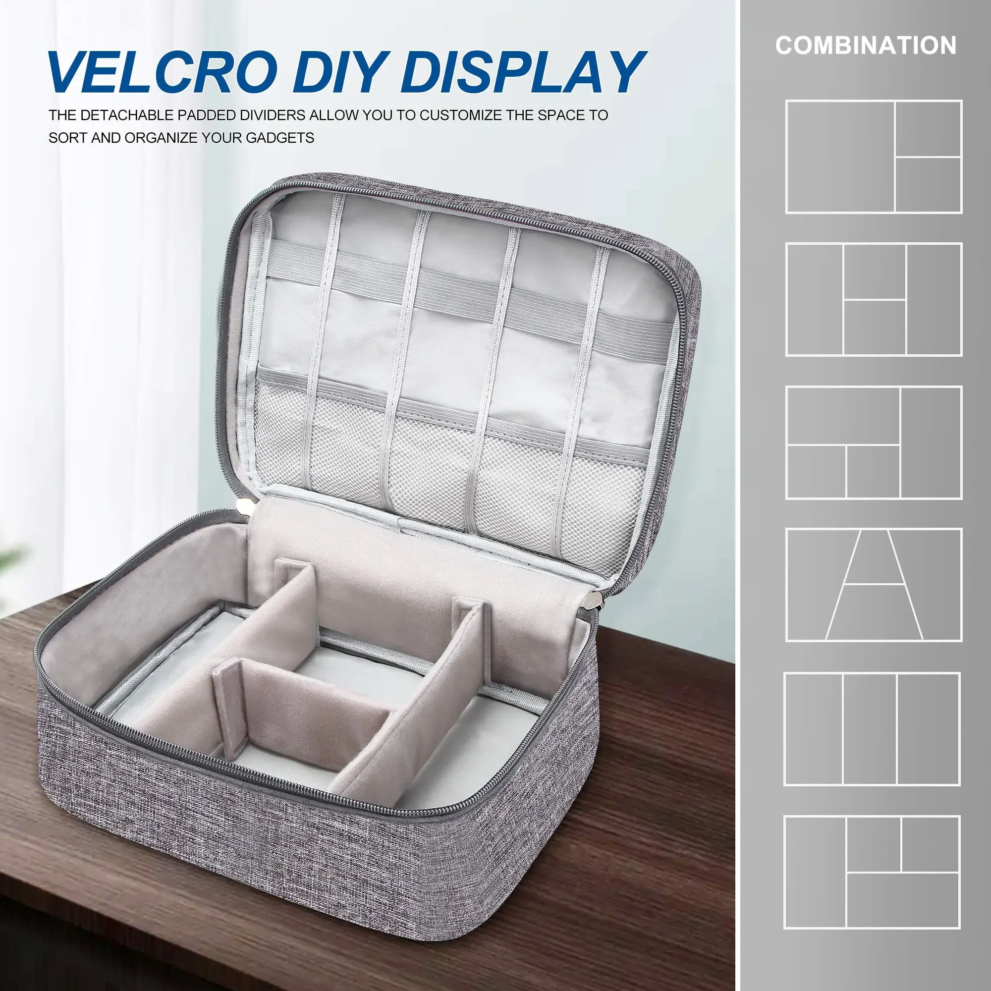 Compact Travel Organizer for Electronics and Accessories
