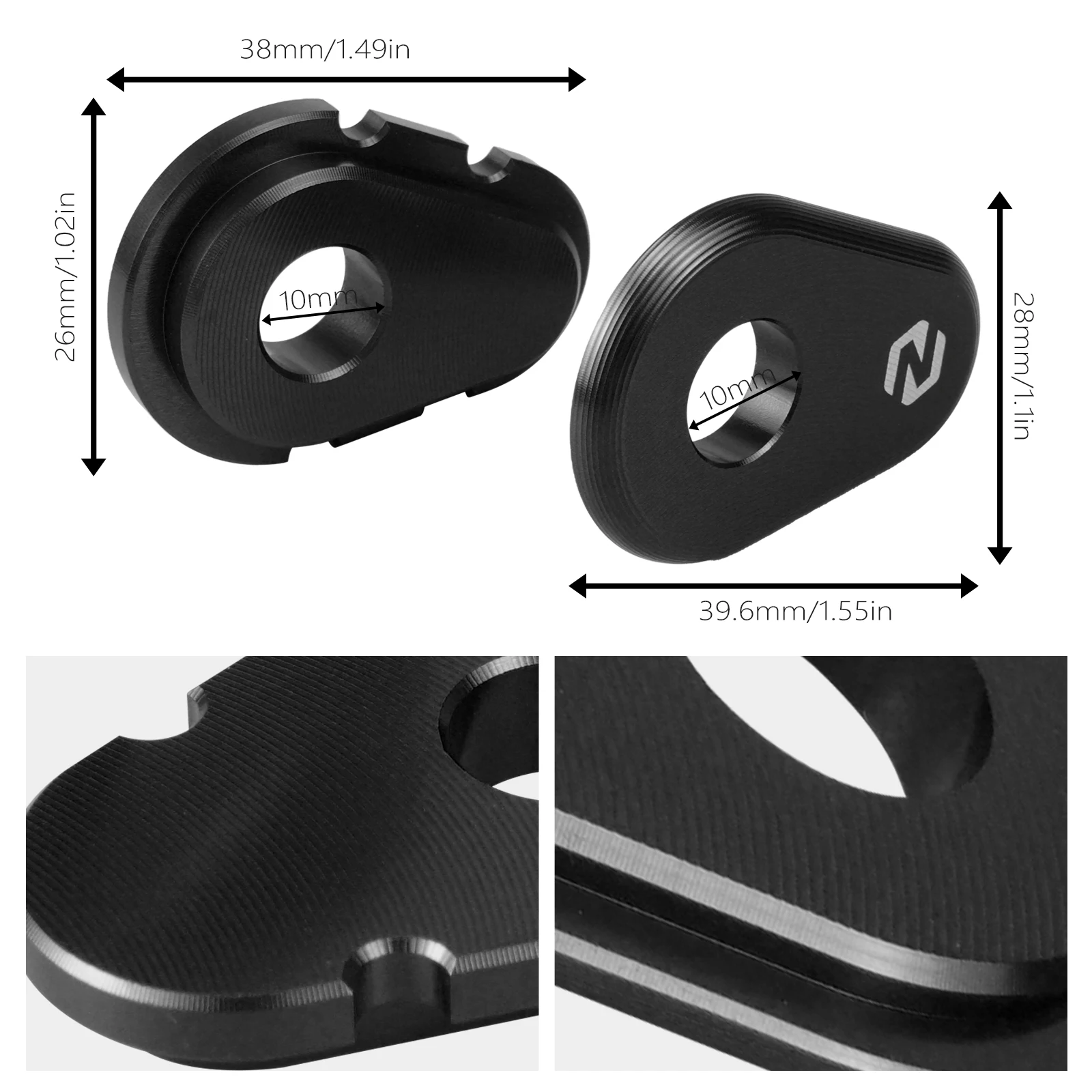 NICECNC Für Yamaha Tenere 700 2019–2024, Blinker, Anzeige, Adapter, Abstandshalter für Yamaha Tenere 700 World Raid 2022–2024 – Detail 2