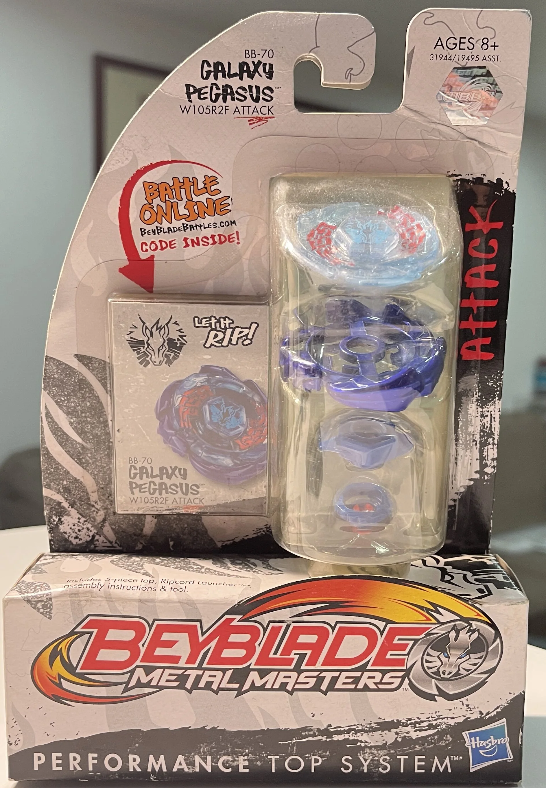 Hasbro Beyblade Metal Masters BB-70 Galaxy Pegasus W105R2F Attack