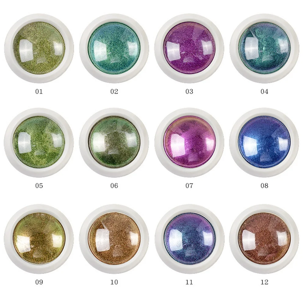 Cat Magnet Nail Powder Glitter Nail Shinning Chameleon Holographic Effect Chrome Pigment Dust UV Gel Polish