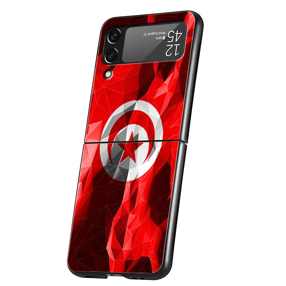 Tunesien-Flagge, harte PC-Handyhülle für Samsung Galaxy Z Flip 5, 4, 3, schwarze Abdeckung für Galaxy Z Flip 6, faltbare, stoßfeste Hüllen, Capas – Detail 3