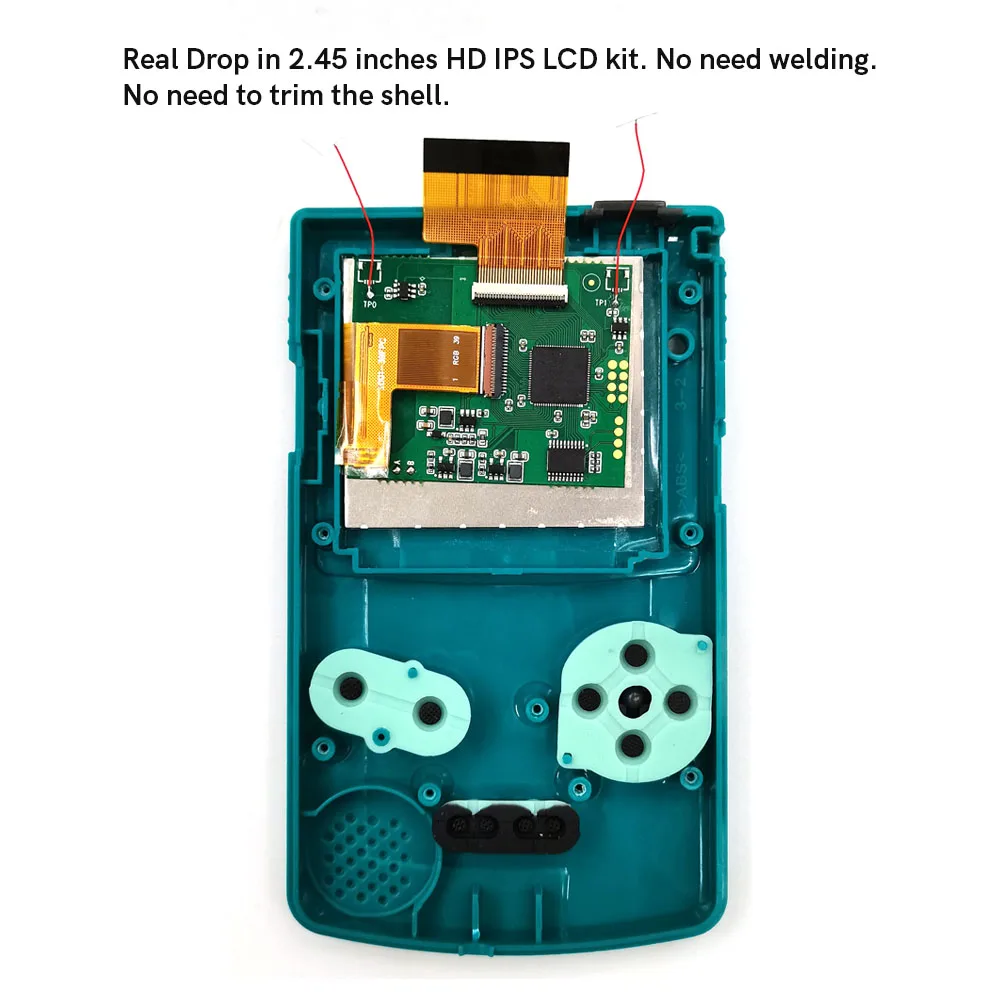Kit Lcd de Retroiluminação para Gameboy Color Queda Real em 245 Polegadas Gbc Retro Pixel Ips hd sem Solda e Guarnição Shell Mais Novo 2023 - Image 5