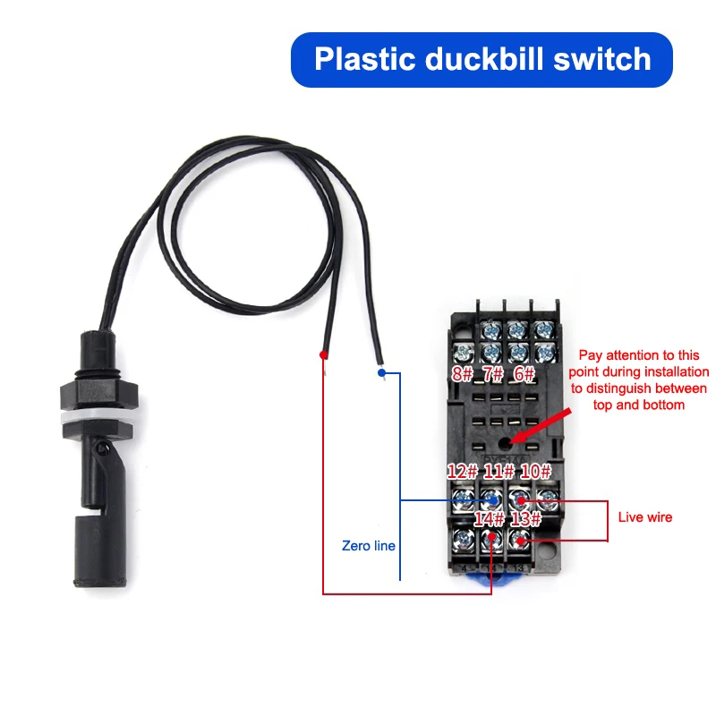 1Pc 12V-110V Fluid Elevation Tracker PP Plastic Orb Float Switch; Hydric Level Switch