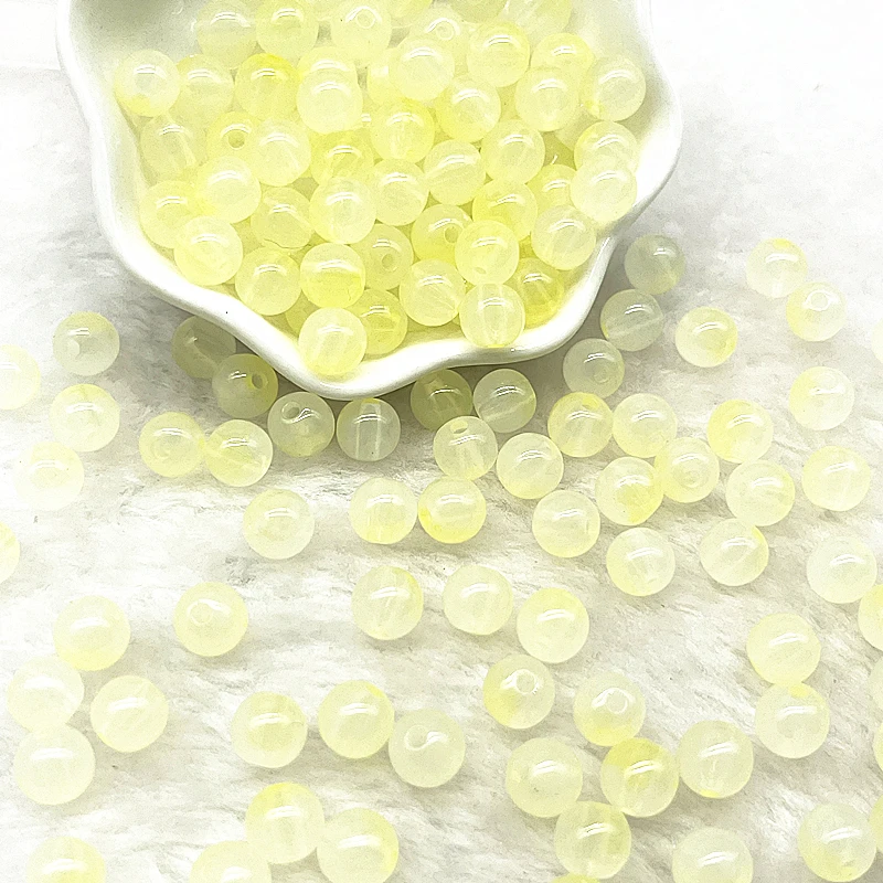 Vibrant Double-Color Acrylic Beads for Jewelry Crafting (50pcs, 8mm)