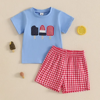 Boys Patriotic Shirt & Shorts Set 1
