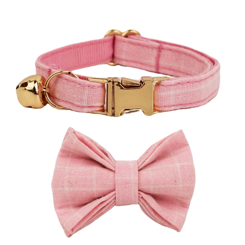 Personalized Adjustable Safety Cat Collar with Bowknot - Soft and Comfortable