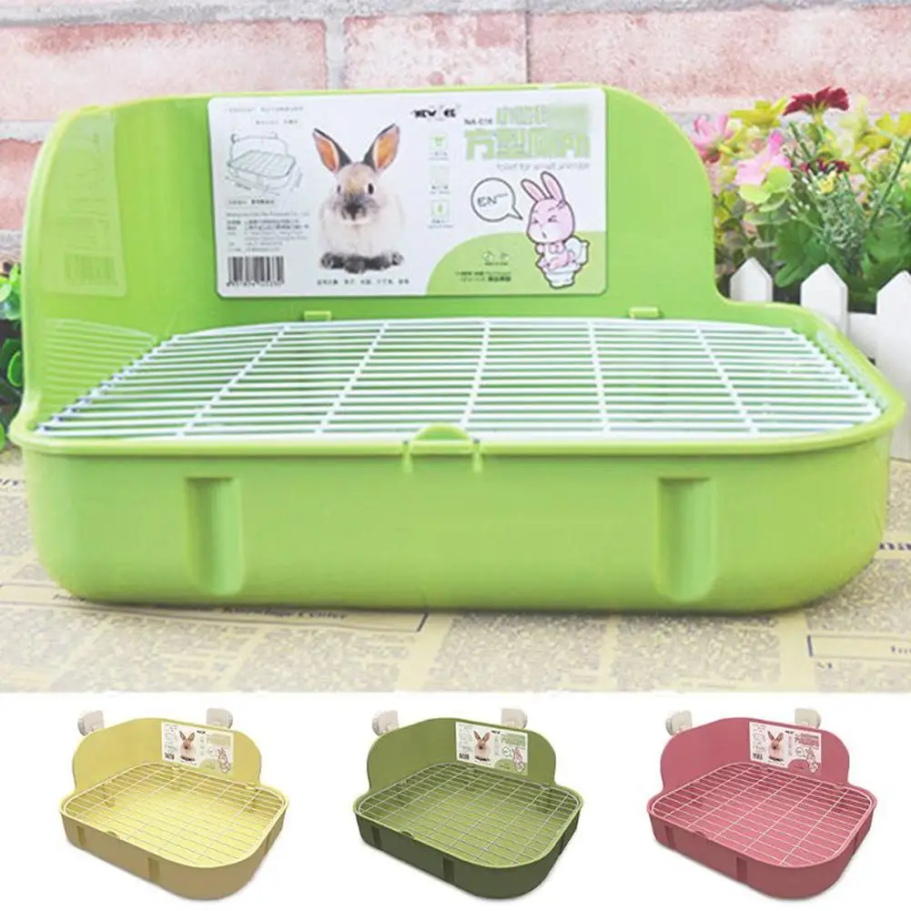 Pet Hamster Cat Rabbit Toilet Litter Corner Trays Indoor Clean Guinea