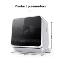 Mini portable table automatic dishwasher Hotel independent home restaurant kitchen dishwasher 435x420x435mm 1