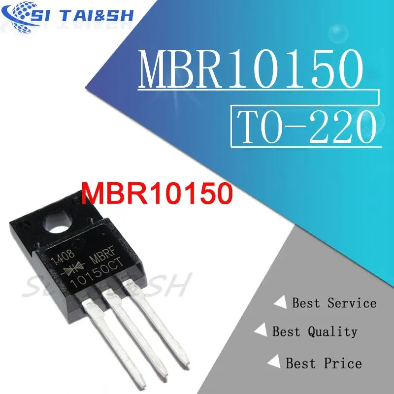 

5 шт. MBR10150 MBR10150FCT MBR10150CT SB10150 STPS10H150CF TO-220