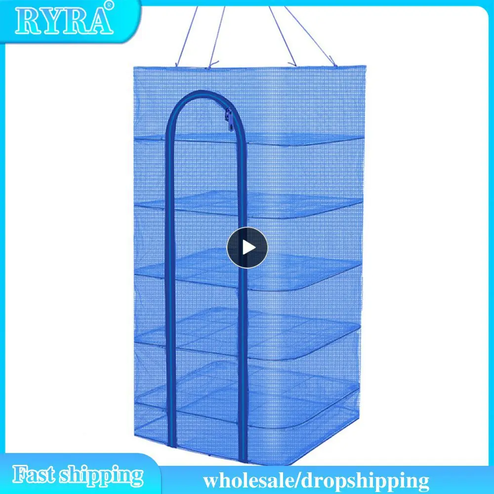 Layers Drying Net for Herbs Hanging Basket Folding Rack Drying Net Dryer Bag Mesh For Flowers Buds Plants Organizer