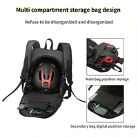 New Classic Large Capacity Multifunctional Motorcycle Helmet Bag Waterproof Motorcycle Backpack Reflective Bicycle Travel Bag 4