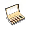 Single-tier 12-slot yellow steel pen box