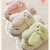 Women Winter Warm Slippers Men Cartoon Rabbit Furry Thick Soled Slides Couples Home Cotton Sandals Adult Non-Slip Faux Fur Shoes 3