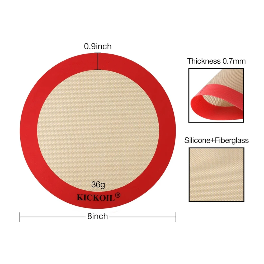 Round Silicone Baking Mats Easy Clean Non-Stick Food Grade Reusable Baking Mats For Oven Macarons Cookies