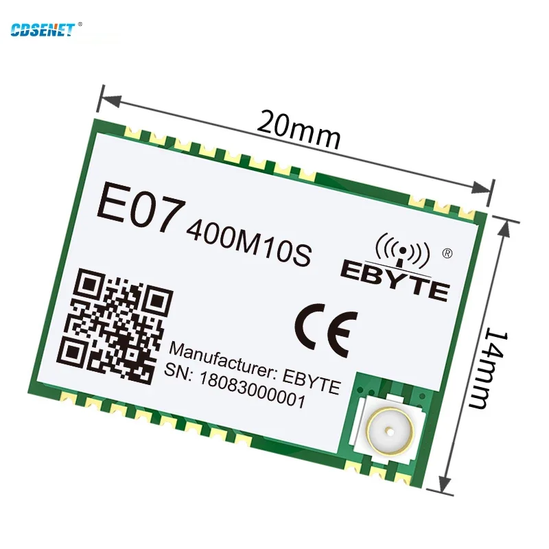 5PCS/lot CC1101 433MHz Transceiver rf Module CDSENET E07-400M10S 10mW SPI rf Transmitter and Receiver 433MHz Stamp Hole CC1101
