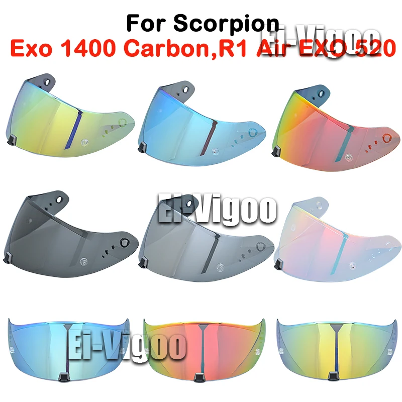 Motocicleta Full Face Capacete Visor Lens, Lente de Substituição para Scorpion Exo 1400 Carbon R1 Air e EXO 520, EXO 520