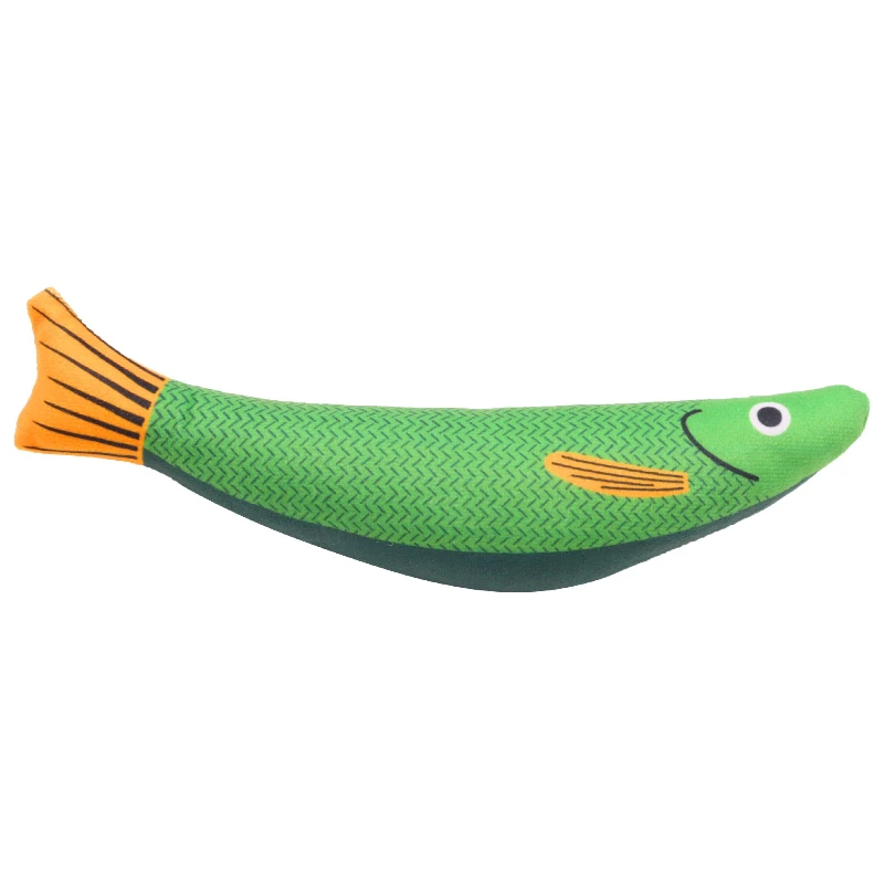 Cat Chew Plush Squeaky Toy Interactive Catnip Simulated Fish Bite-resistant Kitten Toy Teeth Cleaning Cat Supplies Accessories