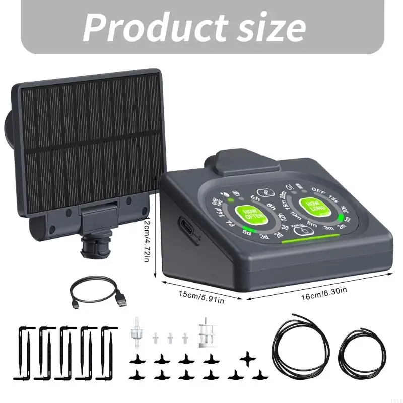 2가지 모드 제어 및 태양광 USB 전원 P9YB를 갖춘 실내 관목용 자동 급수 장치