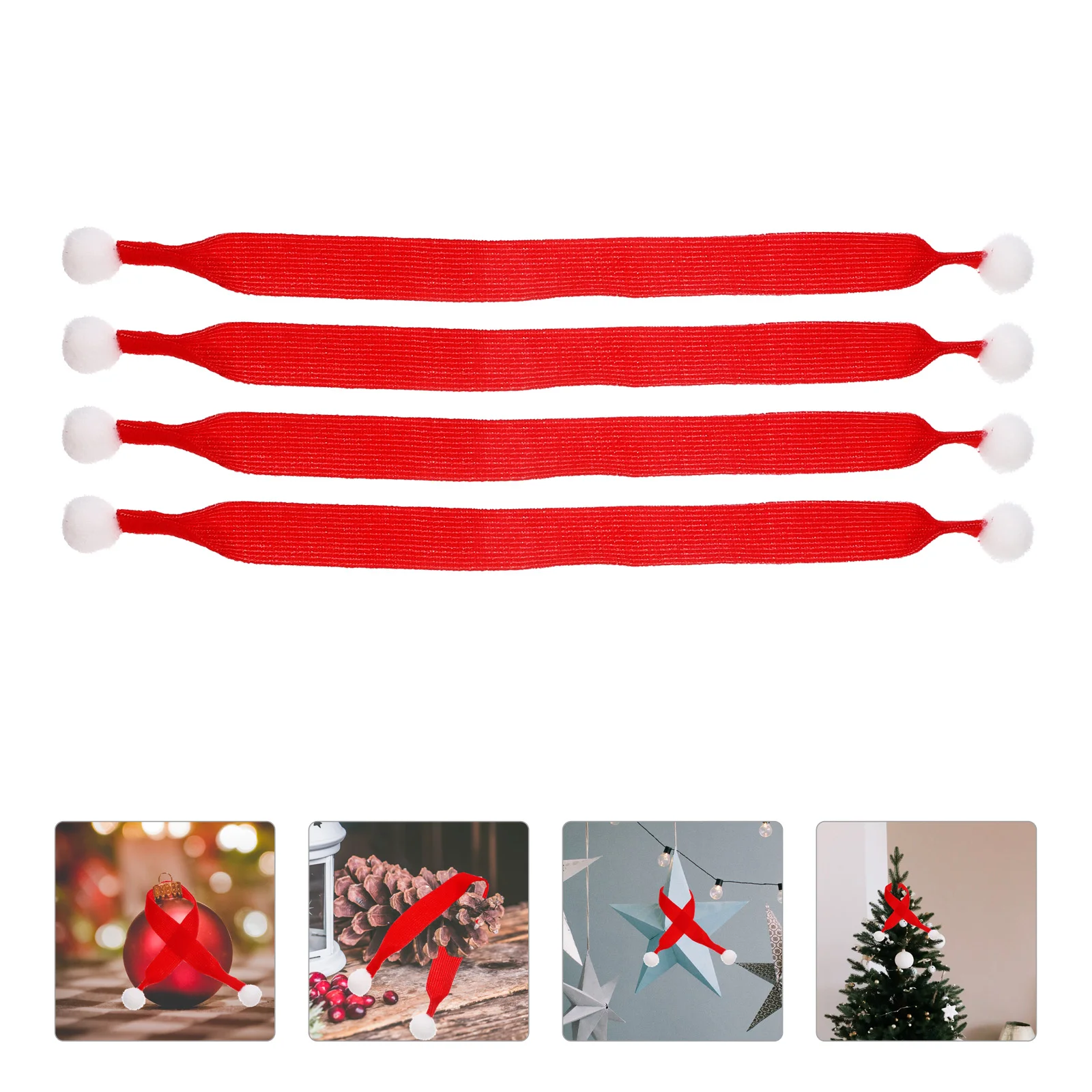 

Mini Christmas Wine Bottle Scarf Decors Doll Scarves Mini Christmas Knitted Scarf Snowman Bear Doll Decor Accessories