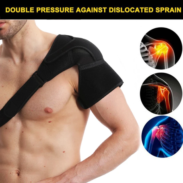 Double Shoulder Support Sports Back Shoulder Brace Protector Strap  Breathable Shoulder Pad Wrap Belt Band For Pain Relief Gym - Back Support -  AliExpress