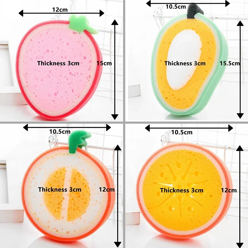 Creative Sponge Kitchen Accessories Fruit Shape Washing Dishes Sponge Cleaning Dish Remove Stains Household Cleaning Tools