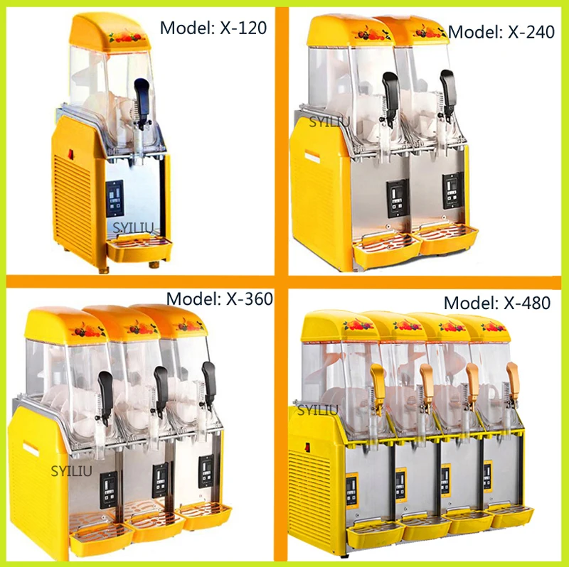 Description Picture 6 of item1/2/3/4 Tanks Commercial Ice-Cool Juice Smoothie Slush Maker Frozen Beverage Cold Drink Dispenser Vending Machine For Home