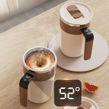 400ml automatic stirring cup usb rechargeable electric self mixing coffee mug stainless steel portable tea milk drinking cup