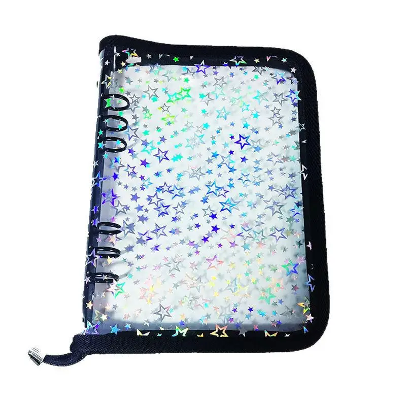 A5 Laser Stern Zipper Binder Fotokarten Mädchen Ins DIY Journal Tagebuch Transparent Kpop Idol Karte Fotoalbum Sammeln Buch Schreibwaren – Detail 35