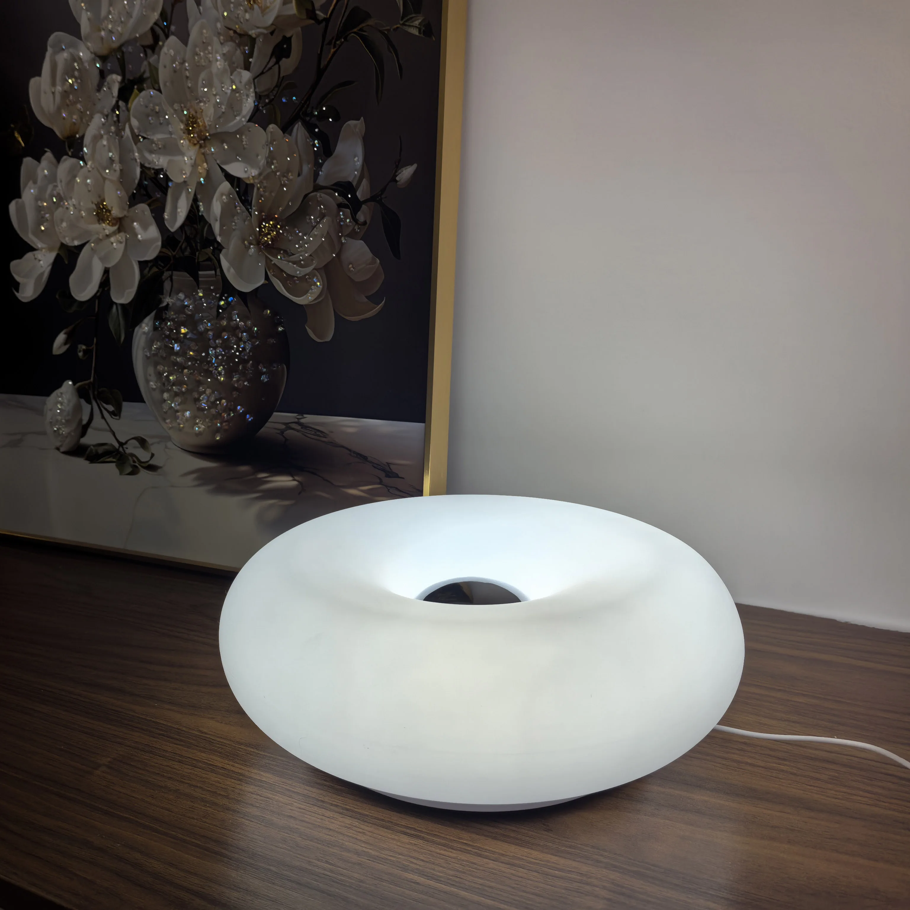 Table Lamp USB Plug Bedroom Bedside Lamp Living Room Dining Room New year's Decoration Donut Ambient Light