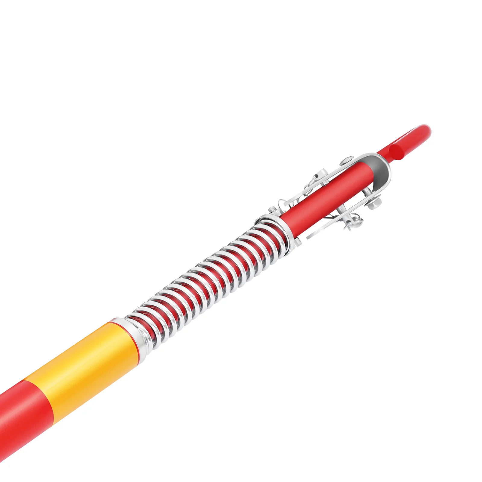 Rot-gelbe Abschleppstange 95 cm + 88 cm, 3T Zugkraft, Zwei-Wege-Dämpfung, Anhängerkupplung aus Eisen für Autos, SUVs, Geländefahrzeuge – Detail 16