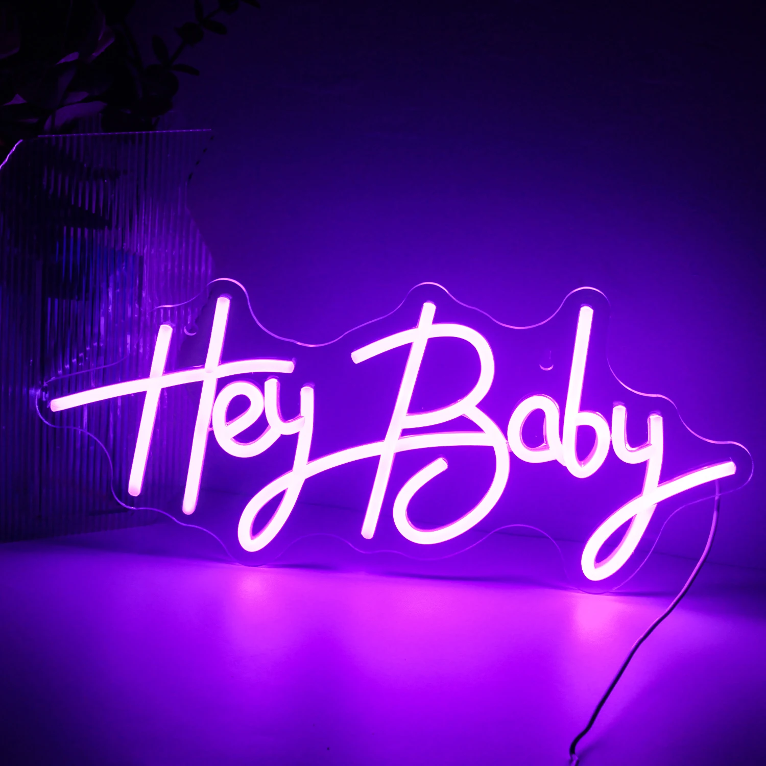 Ineonlife Neon Lights Hey Baby Sign LED Lamps Wedding Proposal Party ART Decorations Children Birthday Room Colour Lights led neon sign custom personalized design business signs room wall night lights birthday party wedding holiday decorations