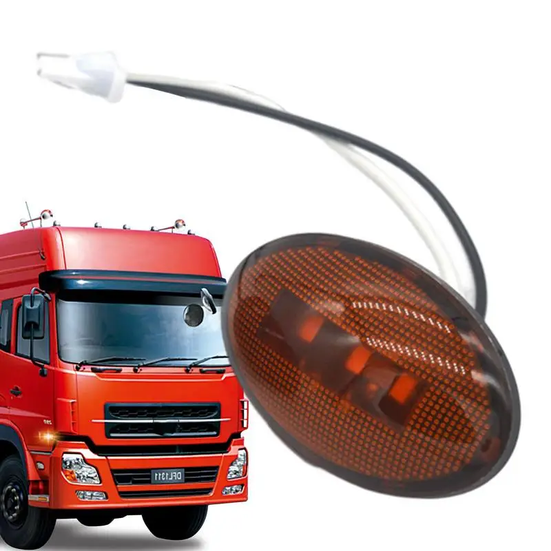 

Oval Trailer Light Portable 3 LEDs Oval LED Turn Signal Lights Waterproof Multifunctional LED Stop Turn Trailer Tail Light