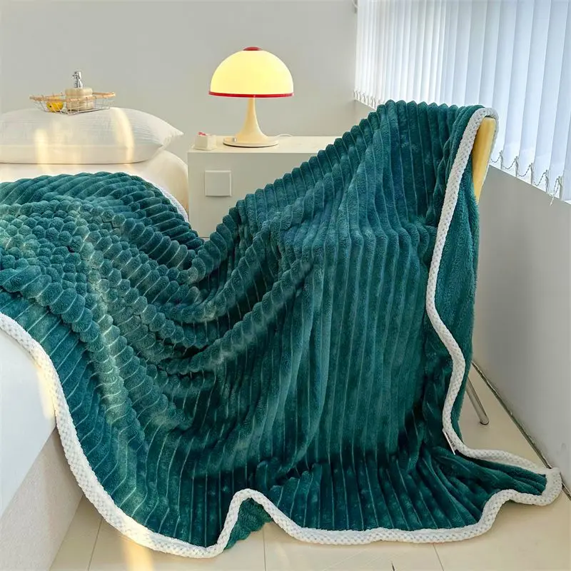 Velvet Coral Velvet Small Blanket Single Dormitory Air Conditioning Blanket Rabbit Velvet Blanket Office Nap Blanket