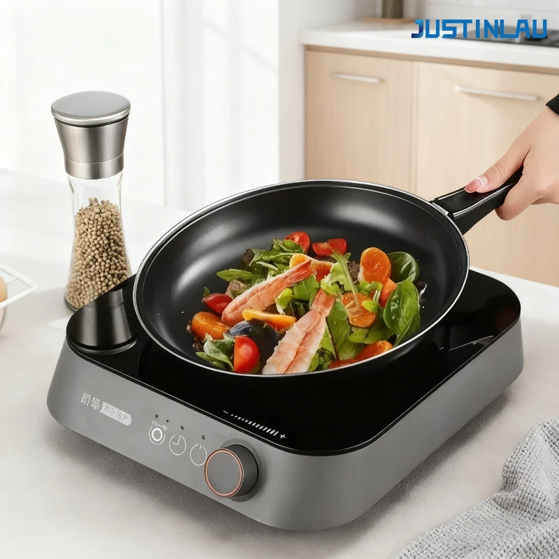 Justinlau 20/25/30cm 3 pçs/set frigideira antiaderente conjunto de frigideira de ferro fundido para uso doméstico frigideira de ovo família essencial 5