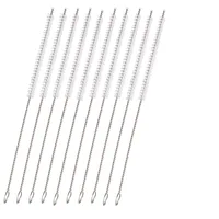 10pcs Nylon Brushes ，Stainless Steel Cleaner Nylon Cleaning Brushes Set， for Tobacco Pipe ，For Cleaning Tools，L 170mm OD 2mm 2