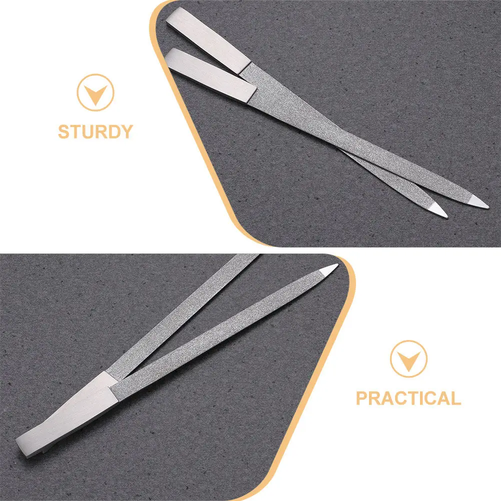 4개입 스테인리스 스틸 네일 파일, 미세 그릿 도금 표면, 재사용 가능한 손톱/발톱용 네일 파일러, 매니큐어 페디큐어 여행용