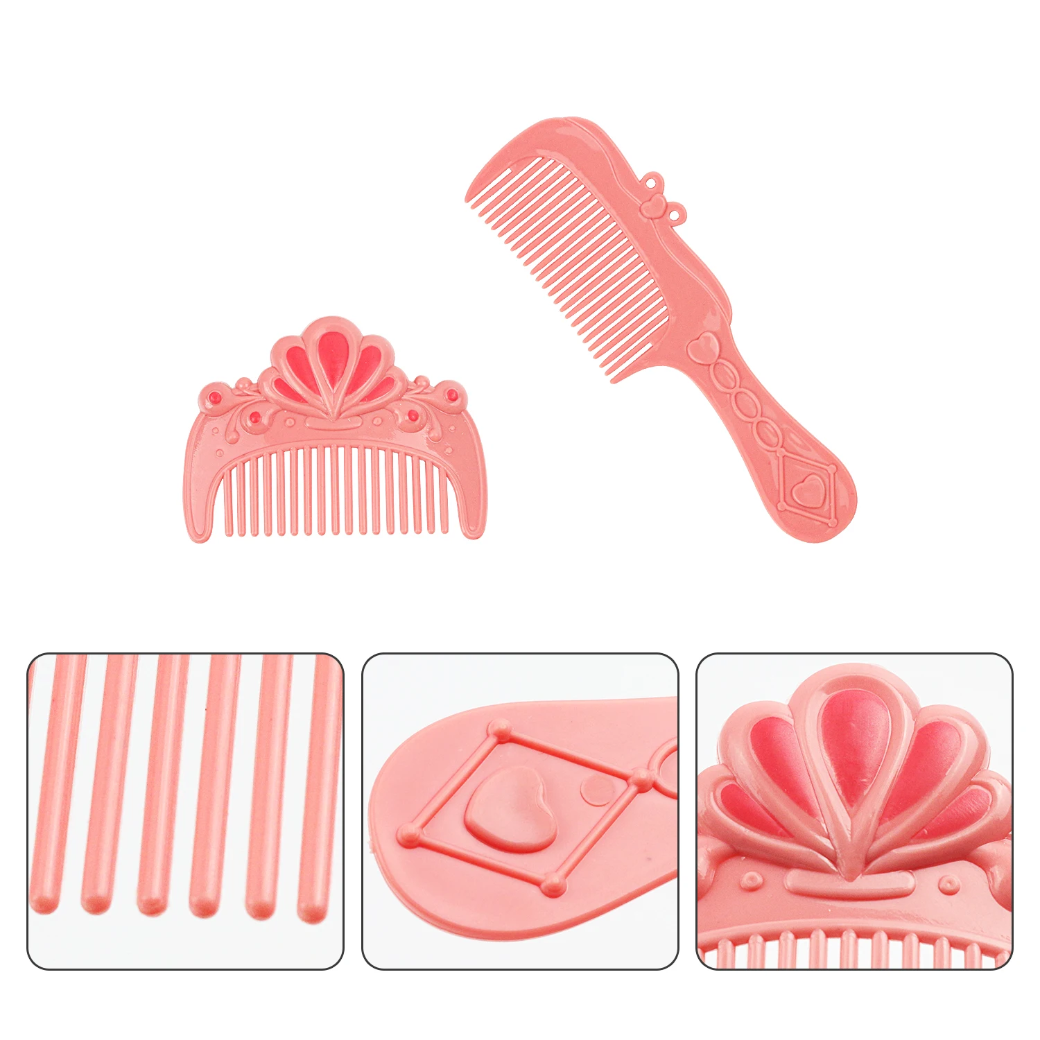 6pcs/1set girl grooming accessories, hair clip set, handbag, interactive puzzle, and dressing up toys