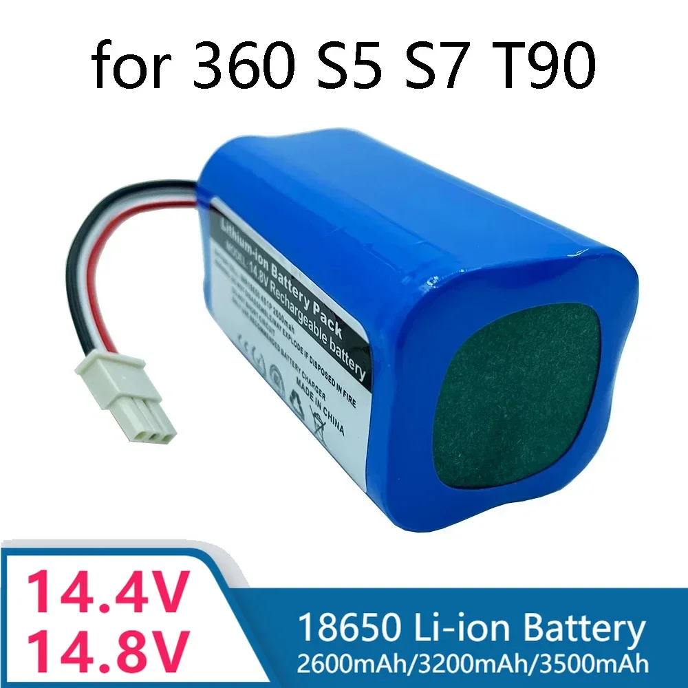 

2600mah 3200mah 3500mah Battery 14.4V For Qihoo 360 S5 S7 S7Pro T90 X9 Robotic Vacuum Cleaner Replacement Batteries