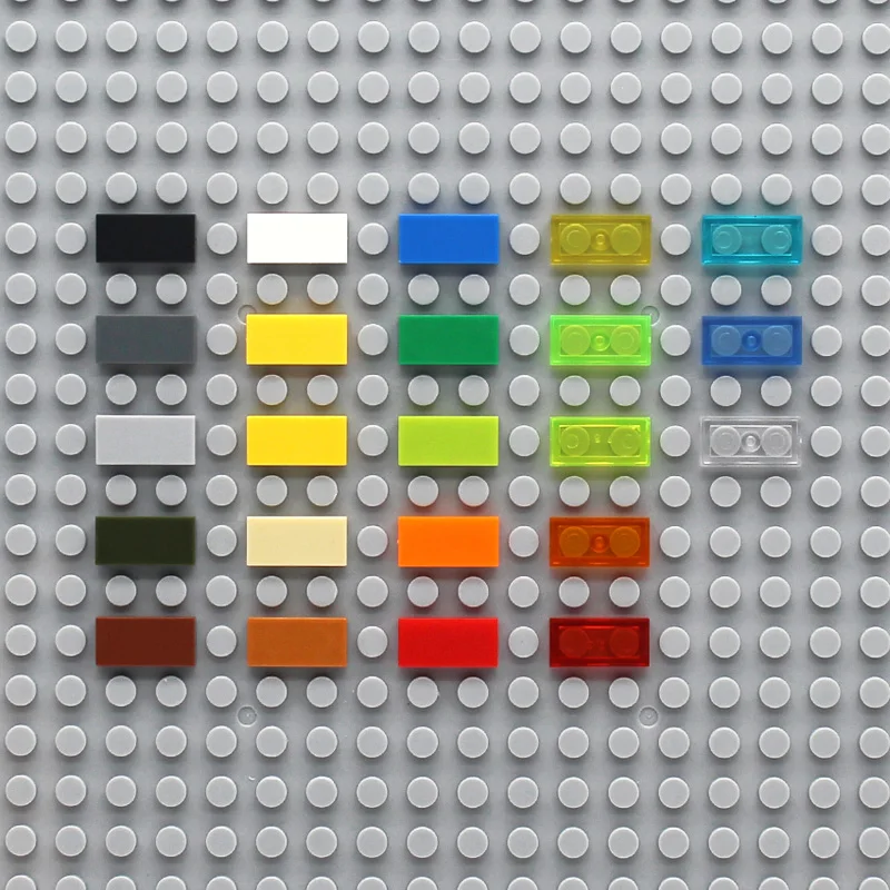Moc 타일 1x2 3069 태블릿, DIY 크리에이티브 계몽 기본 빌딩 블록, 벌크 벽돌, 조립 입자 호환 가능, 100 개