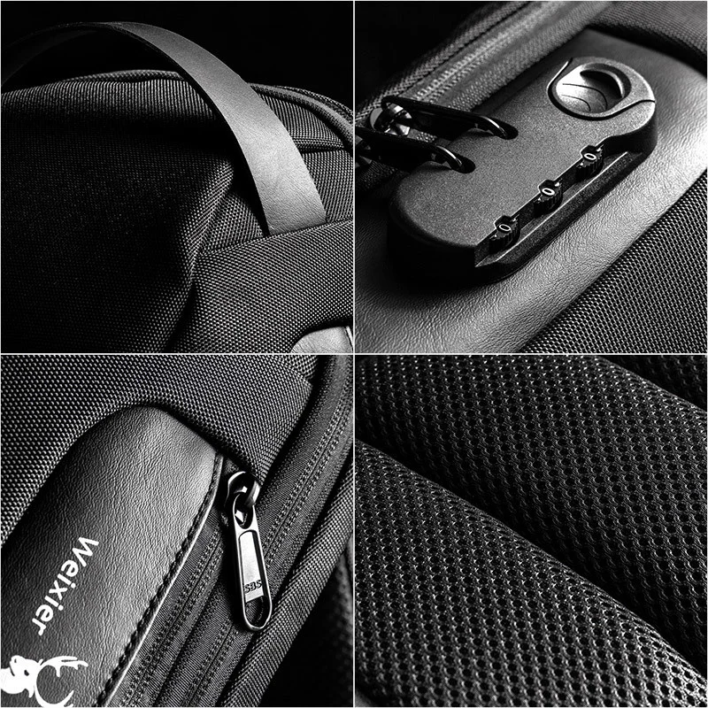 OYIXINGER Men's Waterproof Oxford Shoulder Bag Anti-theft USB Sling Bag New Multifunction Travel Messenger Chest Pack For Male