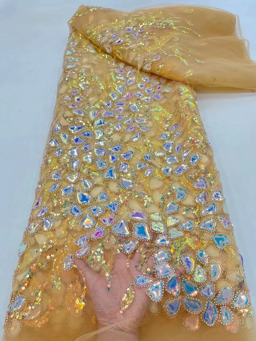 

Золотая кружевная африканская кружевная ткань ручной работы, кружевная вышивка с блестками, французская кружевная ткань для нигерийской вечеринки, высокое качество, 2022 г.