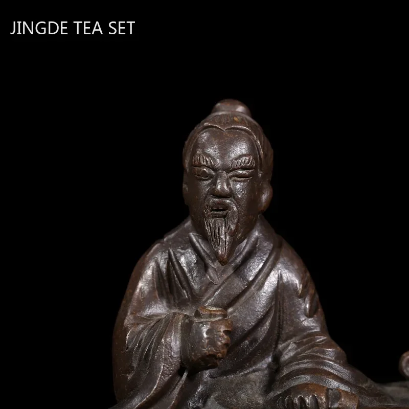 Chinese Tea Table Handmade Sculpture Decoration Yixing Purple Clay Tea Pet Ornaments Tea Art Decor Crafts Custom Teaware Gifts