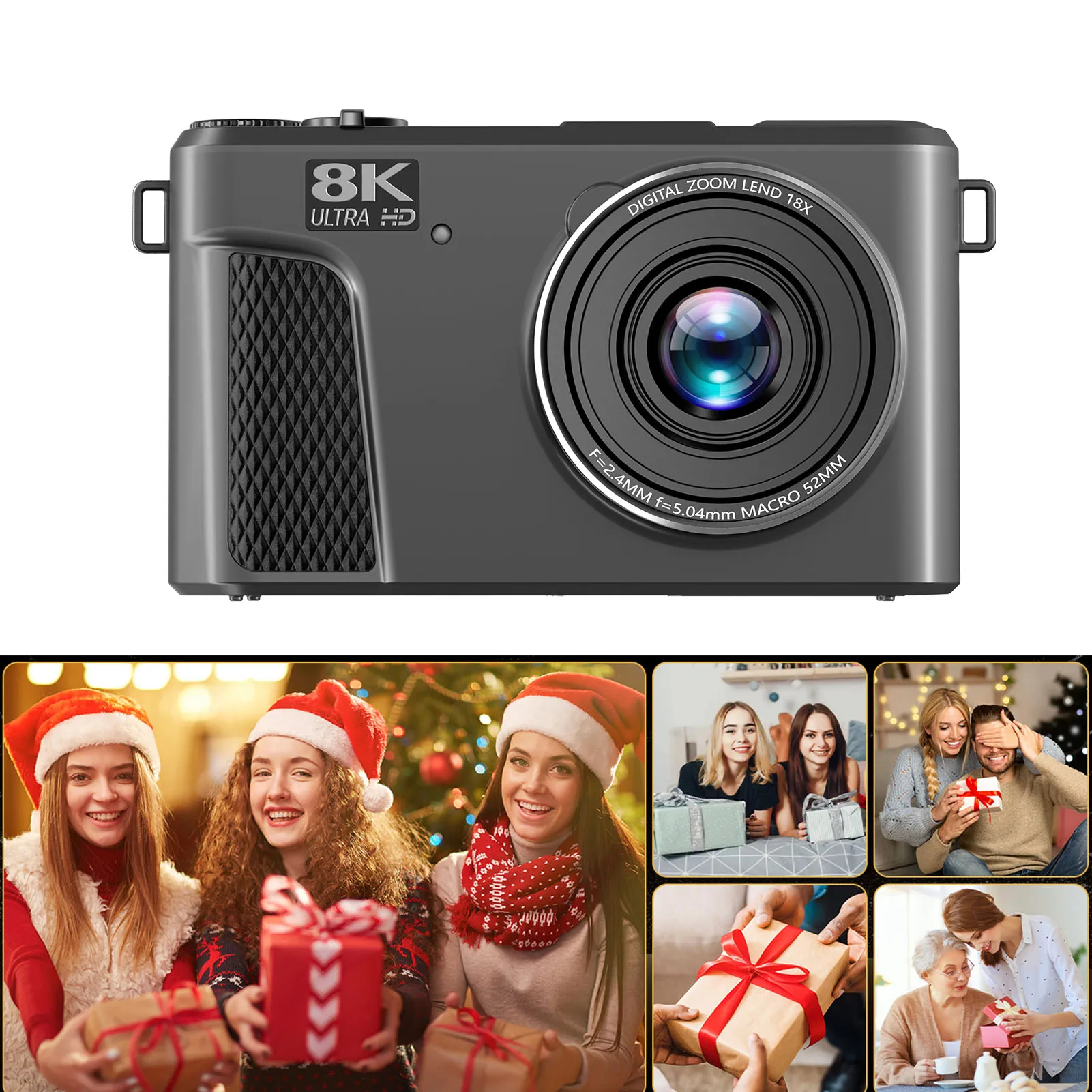 88MP 디지털 카메라 18배 줌 자동 초점 WiFi 여행용 카메라 3인치 8K 플립 스크린 전문 사진 촬영 카메라 라이브 스트리밍용