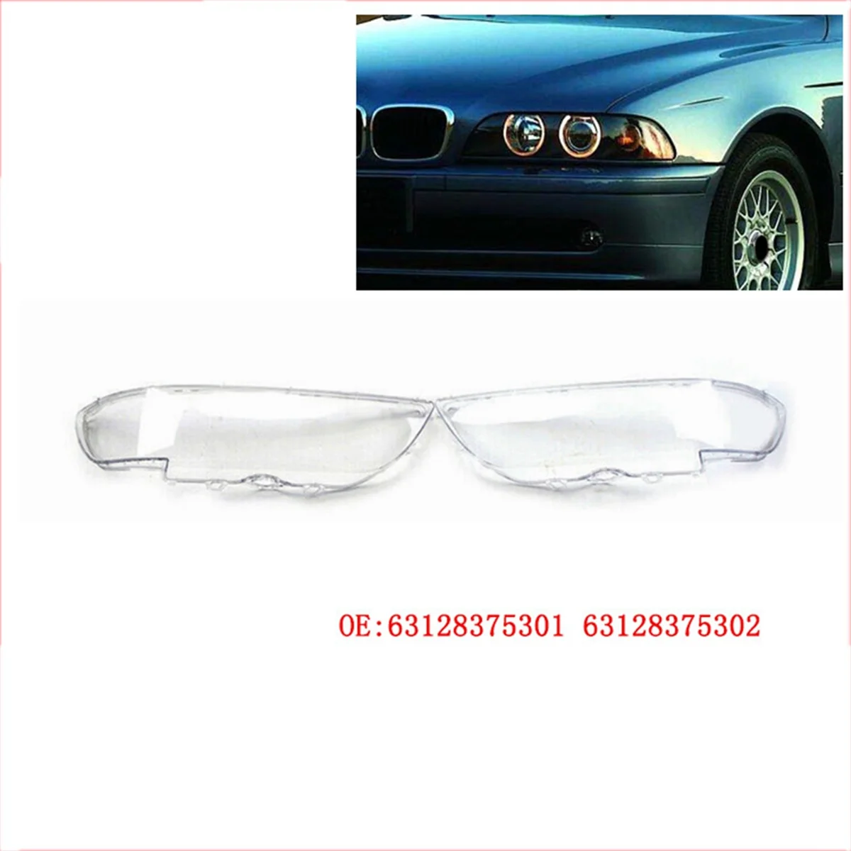 Lentes De Faro BMW Serie 3 E46 Face-lift (01-05): Restaura El Estilo De Tu Auto – Par De Cubiertas Izq/Der