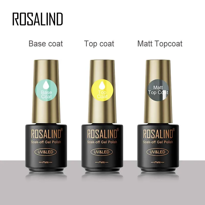 7ML Matt Top Coat Nail Polish Lacquer Nail Gel Polish Vernis Semi Permanent Soak Off Gel Manicure Art ROSALIND gel nail polish gel nail art set gel nail varnish nail polish finish