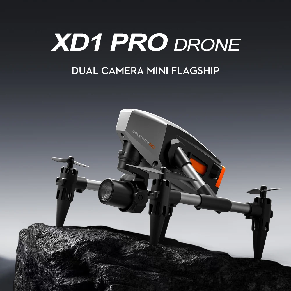 Drone XD-1 Noir 4K/8K Caméra HD Quadricoptère Léger