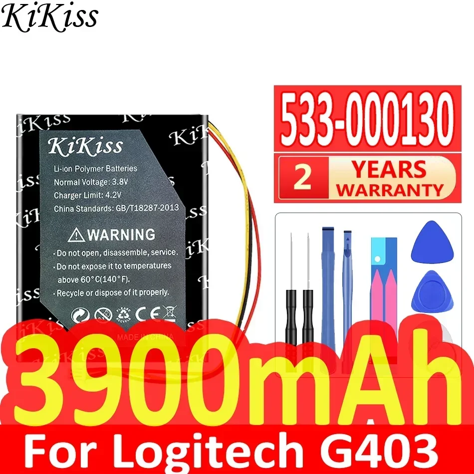 3900Mah Kikiss Potente Batteria 533-000130 533000130 Per Logitech G403 G900 G703 X100 Mouse Wireless Batterie Digitali