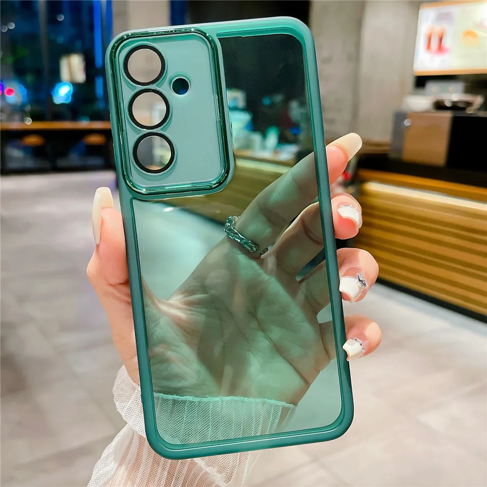 Transparent Silicone Phone Case with Camera Protection Film