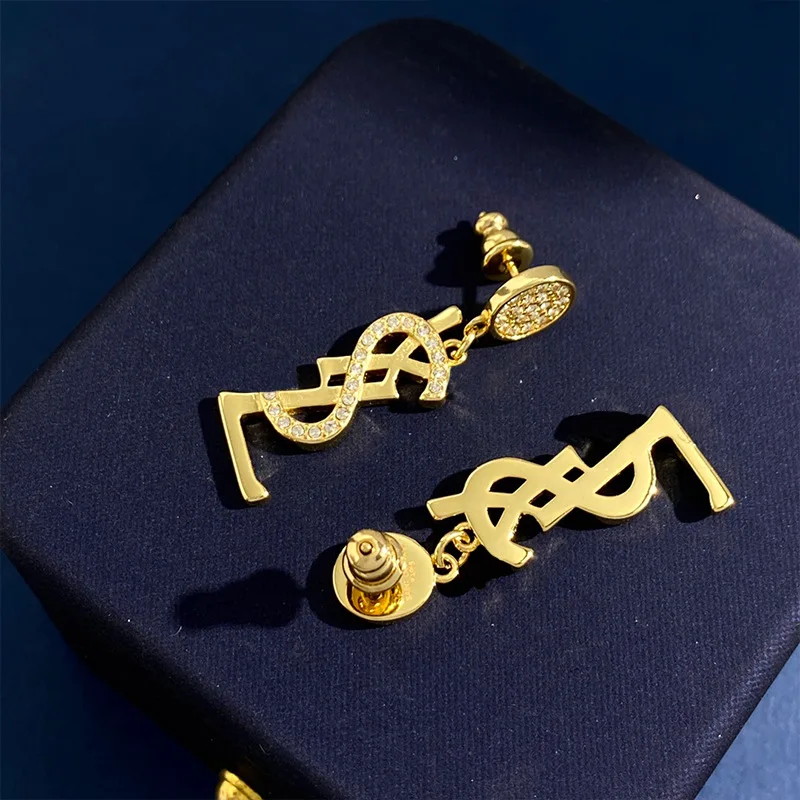 

European and American retro letter tassel earrings